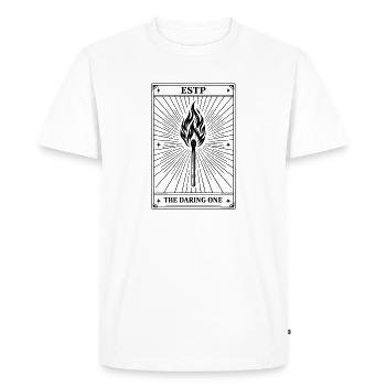 ESTP | Personnalité des cartes de tarot - T-shirt Premium bio Homme - blanc - Devant - Nico (187cm)