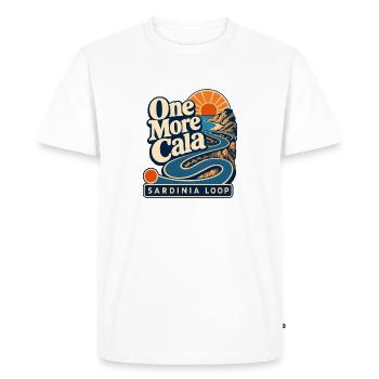 Road Trip Gifts One More Cala Sardinia Loop - Men's Premium Organic T-Shirt - white - Front - Nico (187cm)
