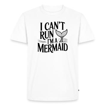 Je ne peux pas fuir, je suis une sirène - T-shirt Premium bio Homme - blanc - Devant - Nico (187cm)