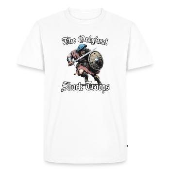 Motif du guerrier des clans écossais | Charge des Highlands - T-shirt Premium bio Homme - blanc - Devant - Nico (187cm)