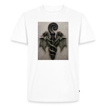 Cerfs-volants autour du manche - T-shirt Premium bio Homme - blanc - Devant - Nico (187cm)