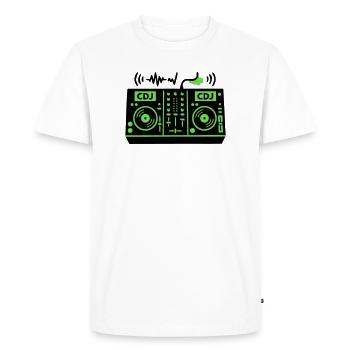 DJ Mixer Mischpult Techno Festival Raver - Men's Premium Organic T-Shirt - white - Front - Nico (187cm)