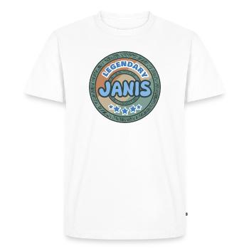 Saying Janis - Men's Premium Organic T-Shirt - white - Front - Nico (187cm)