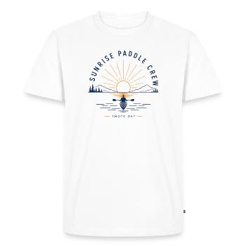 Journée photo de l’équipe de pagaie Sunrise Paddle Kayak Party Photo Day - T-shirt Premium bio Homme - blanc - Devant - Nico (187cm)