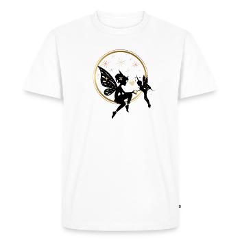 Amoureux féeriques dorés - T-shirt Premium bio Homme - blanc - Devant - Nico (187cm)