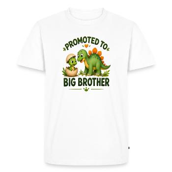 Promu au rang de dinosaure Big Brother | Mignonne Dino Sibli - T-shirt Premium bio Homme - blanc - Devant - Nico (187cm)