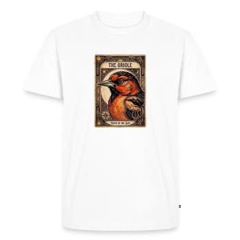 Oriole Sun Voice Vintage Design - Men's Premium Organic T-Shirt - white - Front - Nico (187cm)
