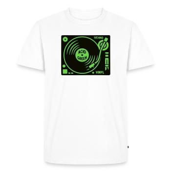 Platine Techno DJ Mixer Vinyl Rave - T-shirt Premium bio Homme - blanc - Devant - Nico (187cm)