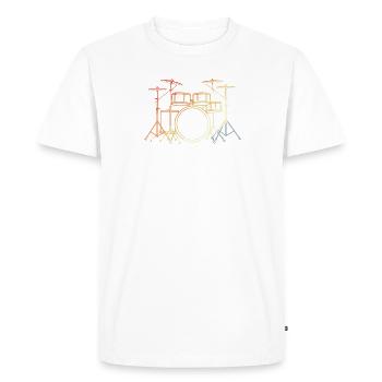 Art de lignes de batterie vintage - T-shirt Premium bio Homme - blanc - Devant - Nico (187cm)