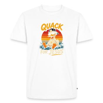Chemise rétro canard de « canard » - T-shirt Premium bio Homme - blanc - Devant - Nico (187cm)