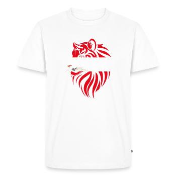 Autriche - Autriche - Drapeaux du Tigre - T-shirt Premium bio Homme - blanc - Devant - Nico (187cm)