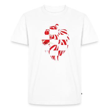 Croacia - Croatie - Drapeau du Tigre - T-shirt Premium bio Homme - blanc - Devant - Nico (187cm)