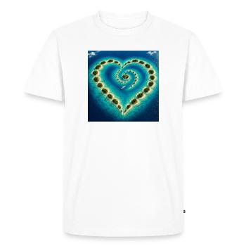 Spirale du cœur des îles Atoll de l’île du rêve - T-shirt Premium bio Homme - blanc - Devant - Nico (187cm)