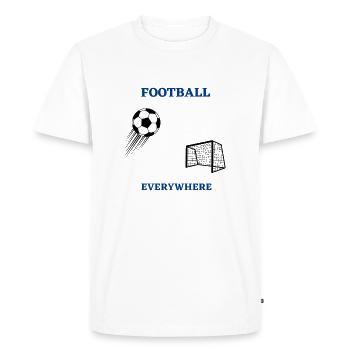 Football everywhere - Men's Premium Organic T-Shirt - white - Front - Nico (187cm)