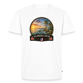 Florida Keys USA Vacation Atlantic Ocean - Men's Premium Organic T-Shirt - white - Front - Nico (187cm)