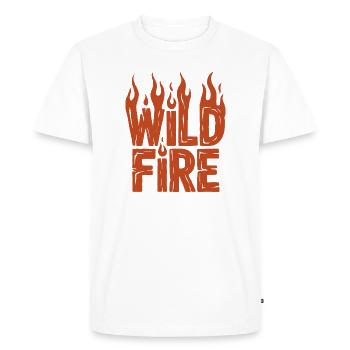 Conception de flammes de feu de forêt - T-shirt Premium bio Homme - blanc - Devant - Nico (187cm)