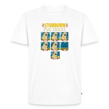 Tours de carlin têtu - T-shirt Premium bio Homme - blanc - Devant - Nico (187cm)