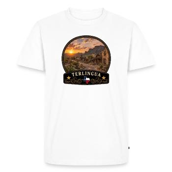 Terlingua Ghost Town Texas Desert Sunset - Men's Premium Organic T-Shirt - white - Front - Nico (187cm)