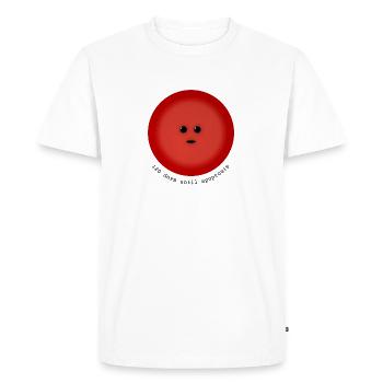Globule rouge mignon / Érythrocyte - Apoptose - T-shirt Premium bio Homme - blanc - Devant - Nico (187cm)