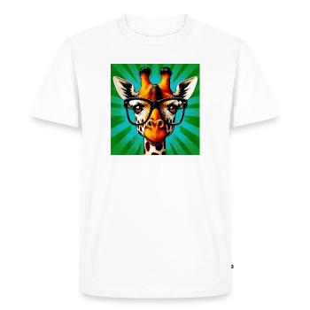 giraffe - Men's Premium Organic T-Shirt - white - Front - Nico (187cm)