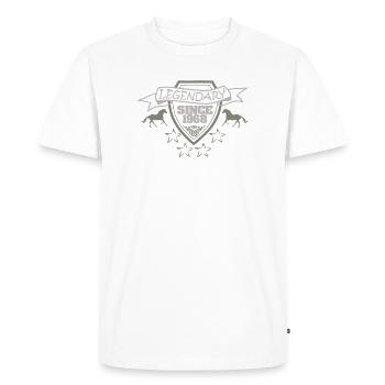 Cheval 1968 - T-shirt Premium bio Homme - blanc - Devant - Nico (187cm)