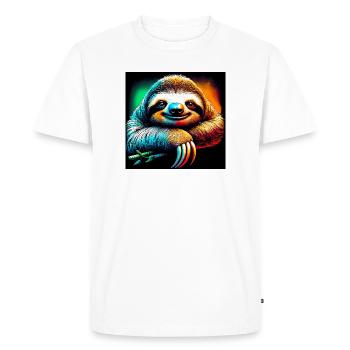 paresse - T-shirt Premium bio Homme - blanc - Devant - Nico (187cm)