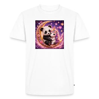 Cadeau Licorne Panda Lune - T-shirt Premium bio Homme - blanc - Devant - Nico (187cm)