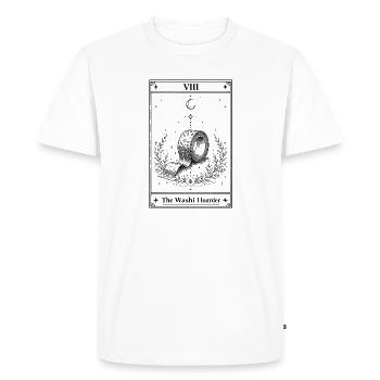 Le trésor de Washi | Tarot à la papeterie - T-shirt Premium bio Homme - blanc - Devant - Nico (187cm)