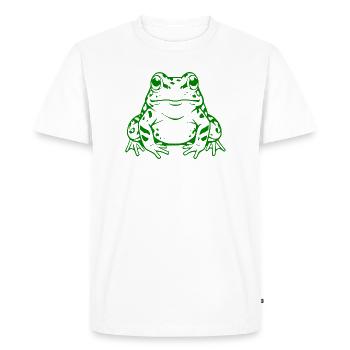 Green Frog Toad Gift - Men's Premium Organic T-Shirt - white - Front - Nico (187cm)