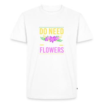 Bouquet fleuriste fleuriste - T-shirt Premium bio Homme - blanc - Devant - Nico (187cm)