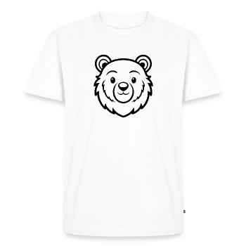 Face d’ours - T-shirt Premium bio Homme - blanc - Devant - Nico (187cm)