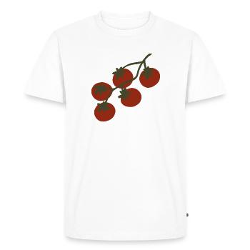 Conception de la grappe de tomates sur vigne - T-shirt Premium bio Homme - blanc - Devant - Nico (187cm)