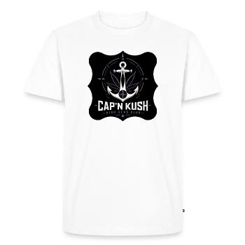 SailorsYarn | High Seas Club by Cap ́nKush - Men's Premium Organic T-Shirt - white - Front - Nico (187cm)
