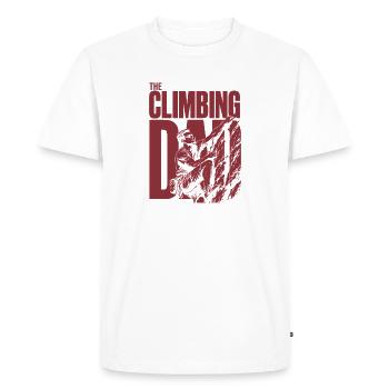 Kletter Papa The Climbing Dad Shirt - Men's Premium Organic T-Shirt - white - Front - Nico (187cm)