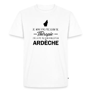 Je N Ai Pas Besoin De Therapie J Ai Juste Besoi... - T-shirt Premium bio Homme - blanc - Devant - Nico (187cm)