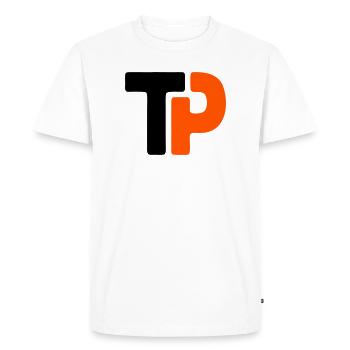 Table Tennis Logo TP Ping Pong Team - Men's Premium Organic T-Shirt - white - Front - Nico (187cm)