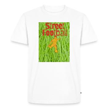 Football de rue sur gazon - T-shirt Premium bio Homme - blanc - Devant - Nico (187cm)