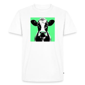 vache - T-shirt Premium bio Homme - blanc - Devant - Nico (187cm)