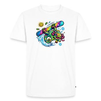 Planche de surf Rainbow Chama - T-shirt Premium bio Homme - blanc - Devant - Nico (187cm)