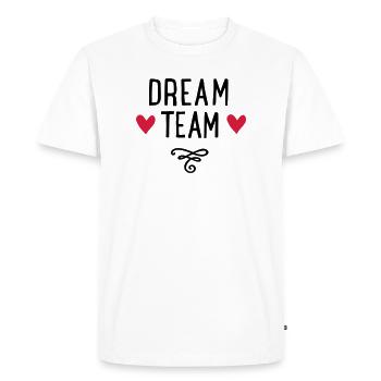 Dream Team with Hearts Gift - Men's Premium Organic T-Shirt - white - Front - Nico (187cm)