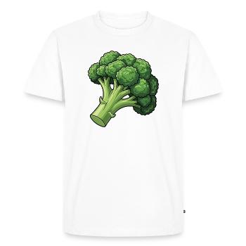 Cartoon vif en brocoli - T-shirt Premium bio Homme - blanc - Devant - Nico (187cm)