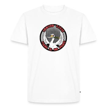 Paix des Oies - T-shirt Premium bio Homme - blanc - Devant - Nico (187cm)