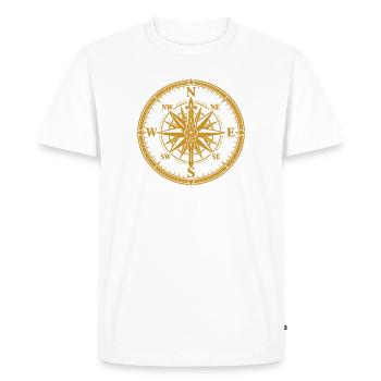 Compass - Aventure de voyage Compass Randonnée de la passion de voyage - T-shirt Premium bio Homme - blanc - Devant - Nico (187cm)