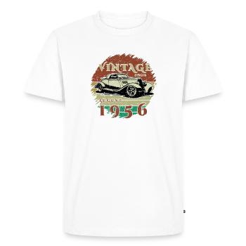 70e anniversaire - Classiques - Millésime depuis 08/1956 - T-shirt Premium bio Homme - blanc - Devant - Nico (187cm)
