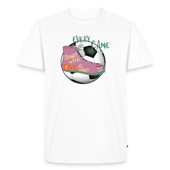 chaussure de football - T-shirt Premium bio Homme - blanc - Devant - Nico (187cm)