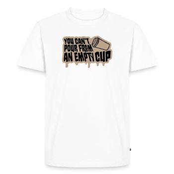 You Can't Pour From An Empty Cup Self Care - Men's Premium Organic T-Shirt - white - Front - Nico (187cm)