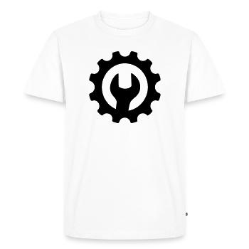 Car Mechanic Gear Wrench - Men's Premium Organic T-Shirt - white - Front - Nico (187cm)