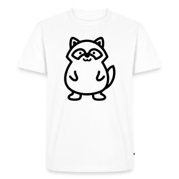 raton laveur - T-shirt Premium bio Homme - blanc - Devant - Nico (187cm)