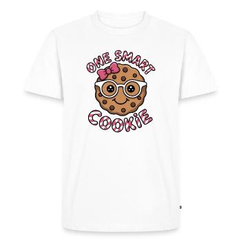 One Smart Cookie - Smart Cookie with Glasses - Men's Premium Organic T-Shirt - white - Front - Nico (187cm)