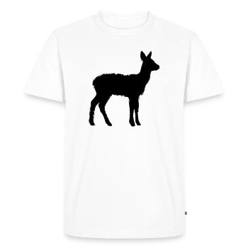 Deer Silhouette Hunter Hunting Club Forester Forest - Men's Premium Organic T-Shirt - white - Front - Nico (187cm)